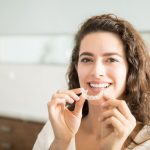 a women is getting invisalign